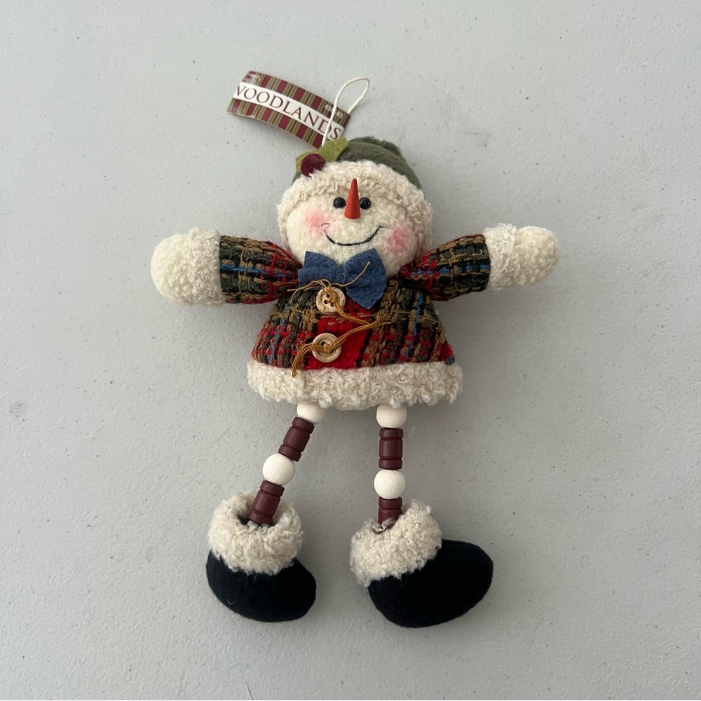 Woodland Plush Snowman Ornament